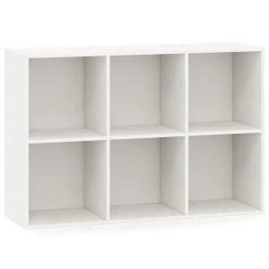6-Cube Bookcase Modern 3-Tier Storage