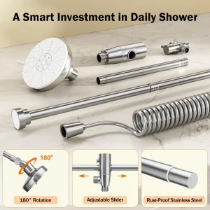 Tandem Shower Head For Couples, Dual Shower Head