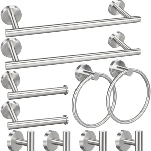 10pcs Bathroom Hardware Set, Including 16" Hand Towel Bars