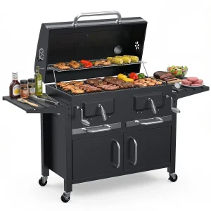 Large 63' Charcoal BBQ Grill & Smoker Outdoor
