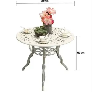 Outdoor Cast Aluminum Tables and Chairs Set Courtyard Garden