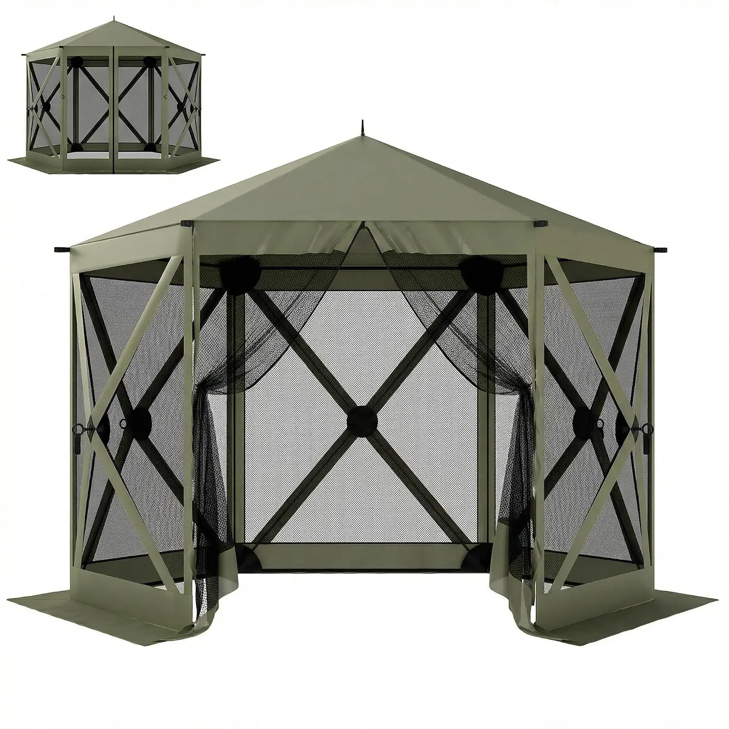 10x11FT Pop Up Gazebo Screen Tent Portable Instant Sun Shelter - Image 1