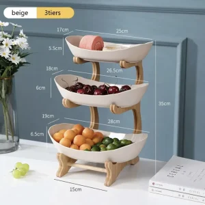 2/3 Layer Fruit Plate Home Living Room Plastic Snack Dish