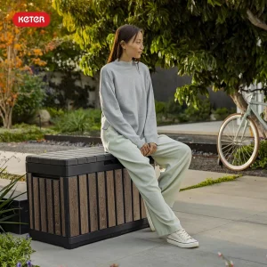 Keter Everwood 50 Gal Resin Deck Box - Thumbnail Image 4