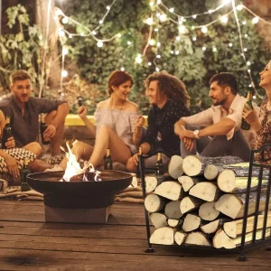 Firewood Rack, Foldable Firewood Holder - Thumbnail Image 2