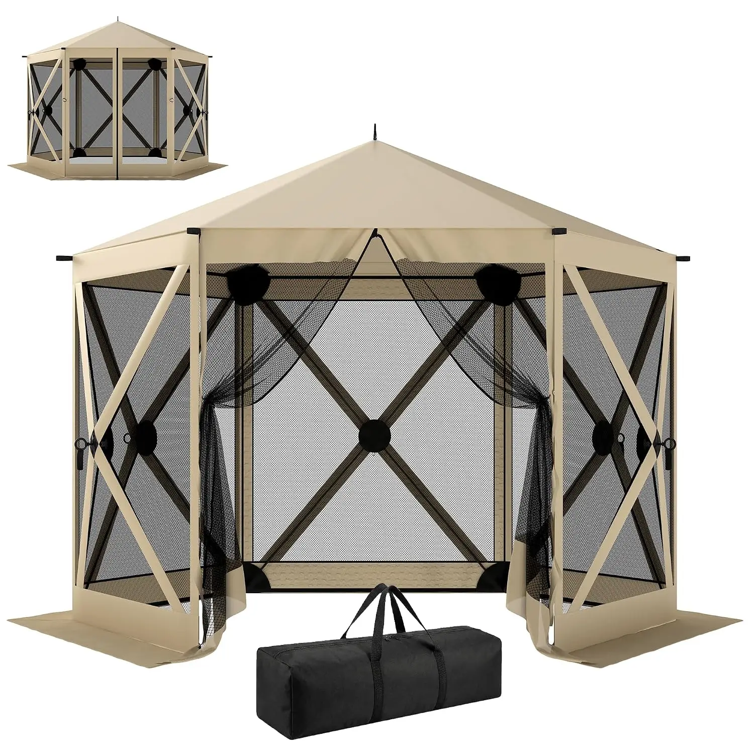 10x11FT Pop Up Gazebo Screen Tent Portable Instant Sun Shelter - Image 2