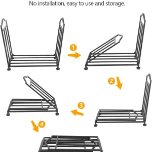 Firewood Rack, Foldable Firewood Holder - Thumbnail Image 5