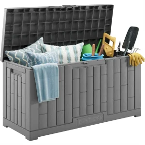 60 Gallon Outdoor Storage Box for Patio Cushions and Gardening Tools