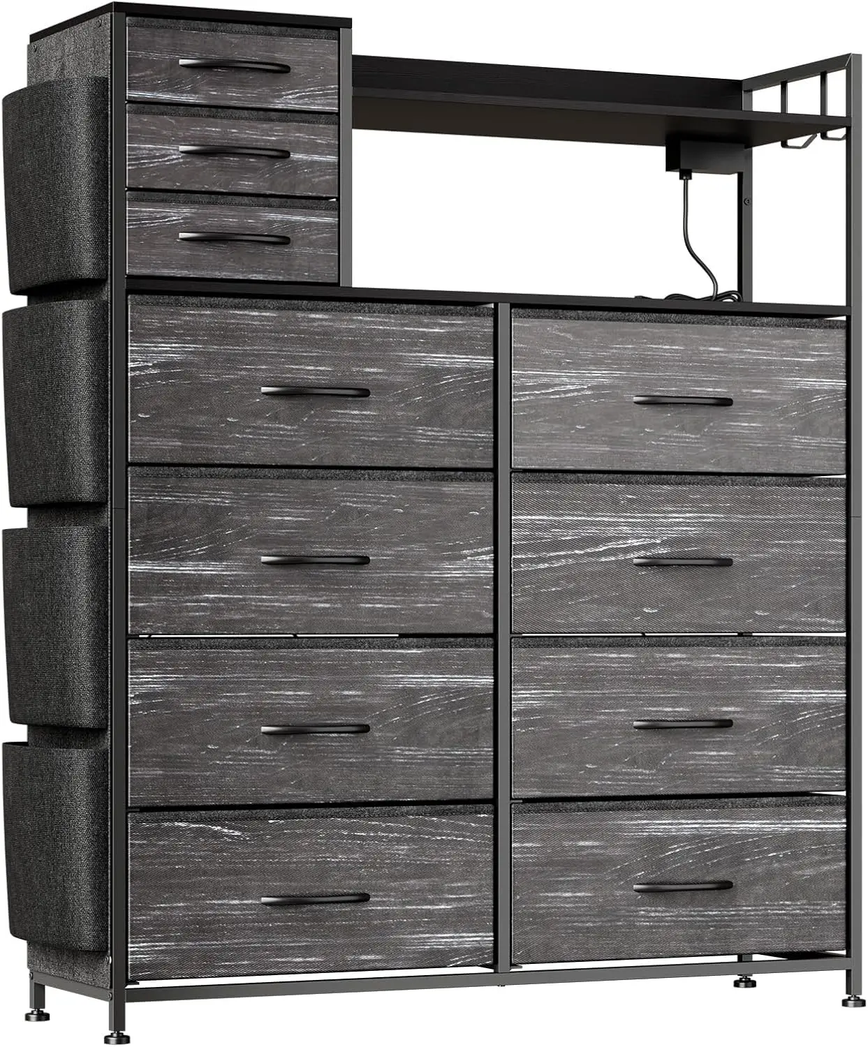 Storage Dresser with 11 Fabric Drawers,Charging Station - Image 3