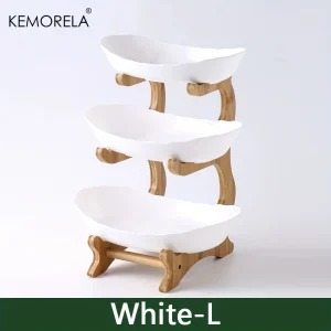 2/3 Layer Fruit Plate Home Living Room Plastic Snack Dish - Thumbnail Image 5