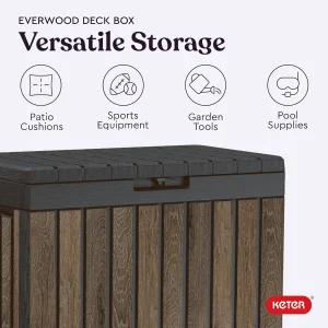 Keter Everwood 50 Gal Resin Deck Box - Thumbnail Image 2