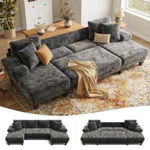 Sleeper Sofa with Pull Out Couch Bed | 112 Inch Couches for Living Room