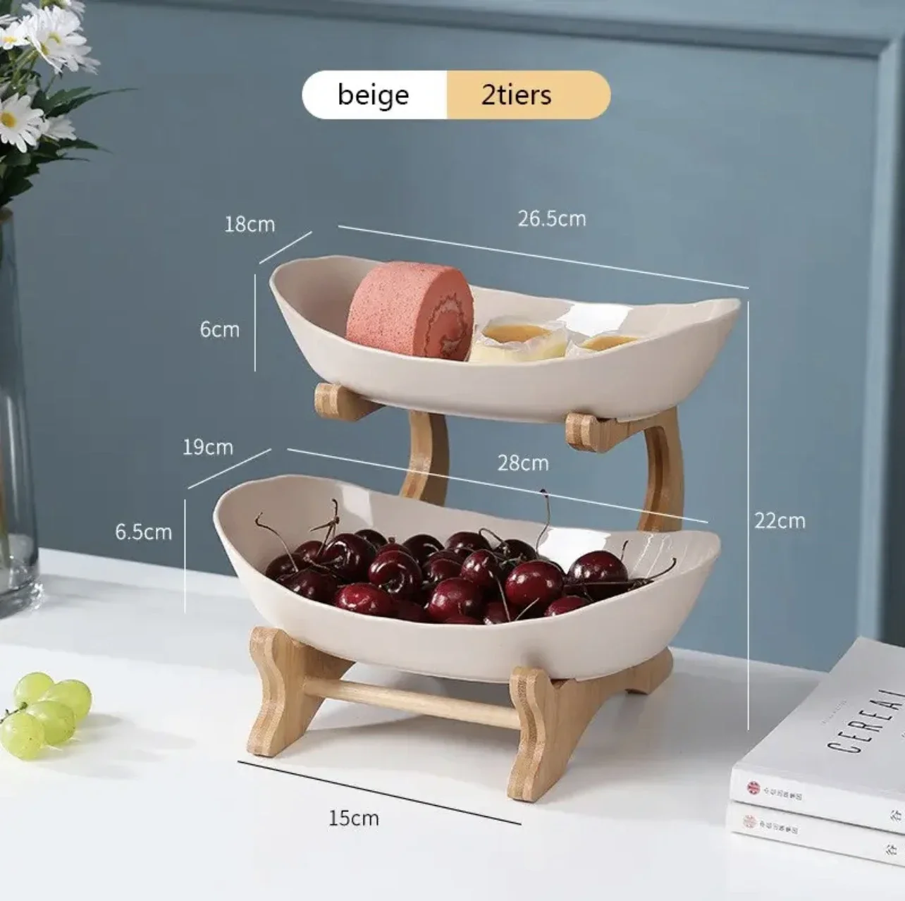 2/3 Layer Fruit Plate Home Living Room Plastic Snack Dish - Image 4